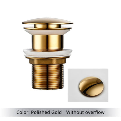 Polished Brass Bathroom Sink
Drains