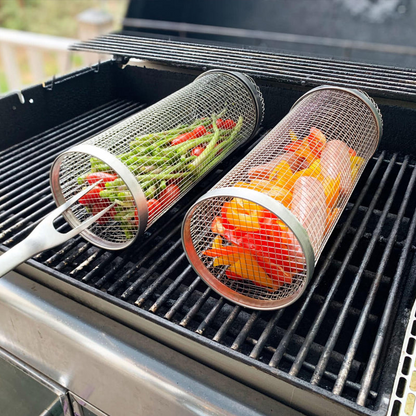 Stainless Steel Rolling BBQ Grill
Basket