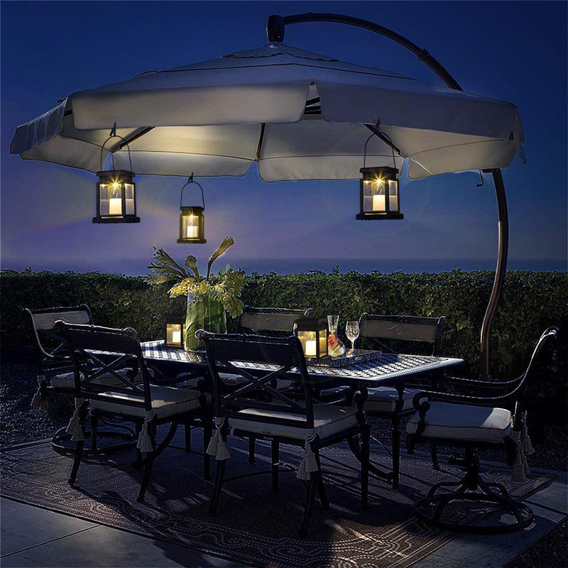 Solar Palace Lantern Hanging Candle Lamp Outdoor Solar Lights Decor Item for Lawn Landscape Patio Floor Yard Garden Atmospheric