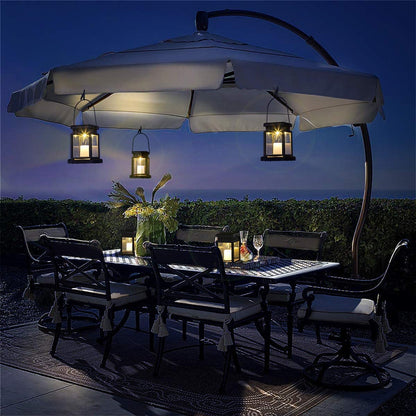 Solar Palace Lantern Hanging Candle Lamp Outdoor Solar Lights Decor Item for Lawn Landscape Patio Floor Yard Garden Atmospheric