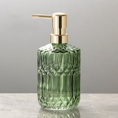 Diamond Pattern Glass Soap
Dispenser