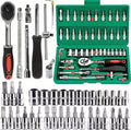 46-piece socket wrench set for auto repair kit - small fly 1/4 ratchet wrench set for household hardware maintenance