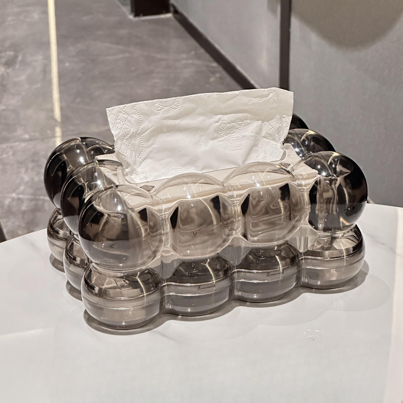 LumiScape Tissue Box - Sculptural Acrylic Design for Modern Elegance