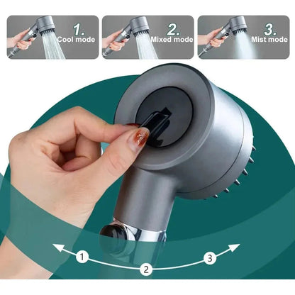 HydroPower Showerhead – High-pressure showerhead with 3 modes and massage brush