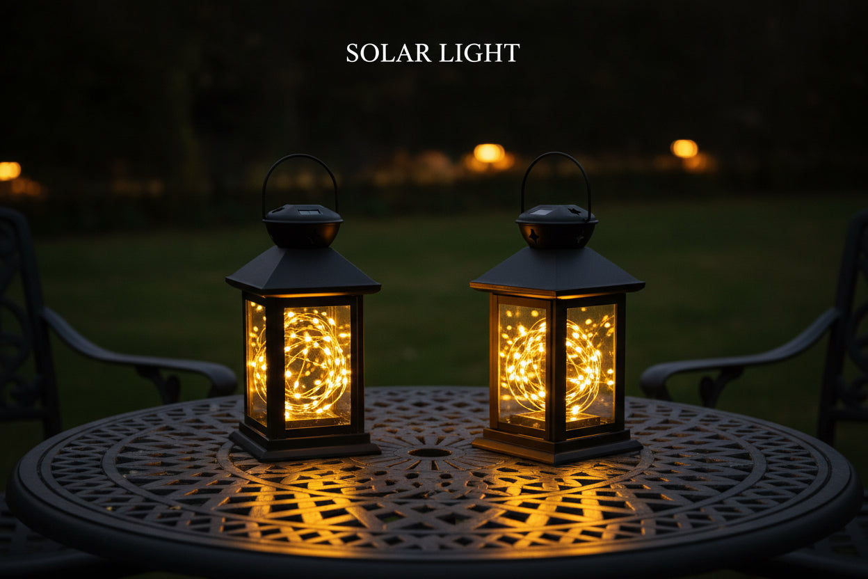 HOMEFISH Solar LED Outdoor Floor Lanterns Focus Panel Candle Lights Hanging Decor for Garden Balcony Terraza Birds Decoration