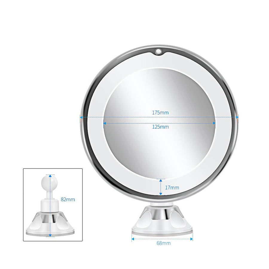 Cosmetic mirror with lighting - LED makeup mirror with magnification function