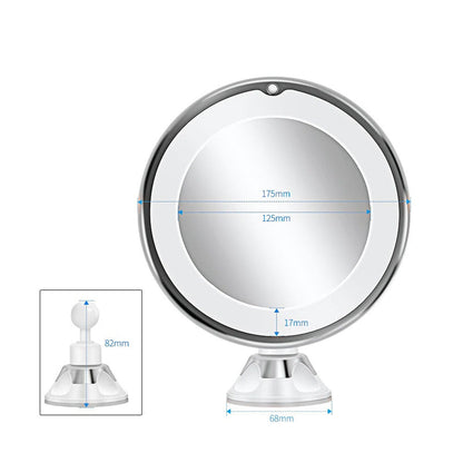 Cosmetic mirror with lighting - LED makeup mirror with magnification function