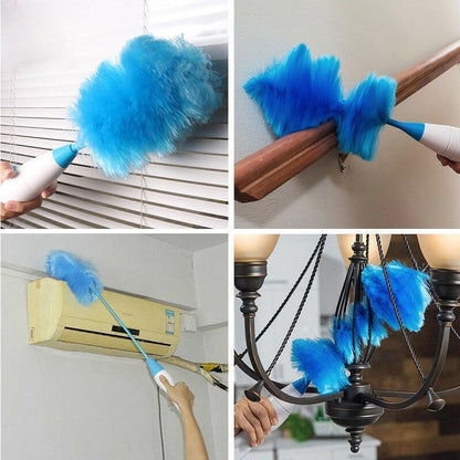 360° rotating electric spin duster motorized dust cloth with 2